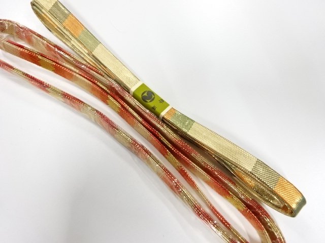 JAPANESE KIMONO / UNUSED SAGA NISHIKI OBI-JIME 2-PIECE SET